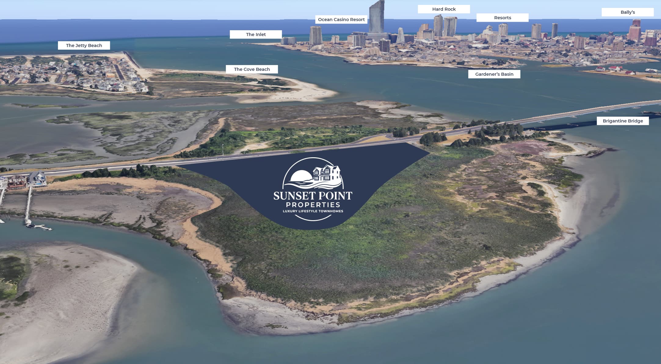 Sunset Point Townhomes Site, with Point of Interest locations highlighted